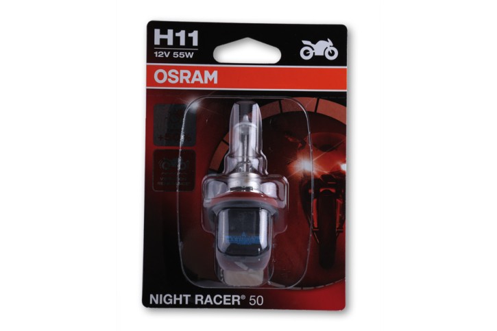 - Kein Hersteller - H11 bulb, NIGHT RACER 50, + 50% higher light output, dipped beam, 12V 55W PGJ19-2