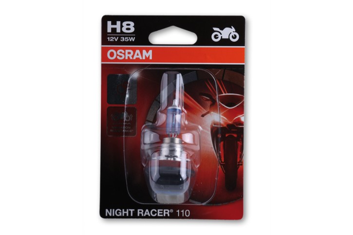 - Kein Hersteller - H8 bulb, NIGHT RACER 110, + 110% higher light output dipped beam, 12V 35W PGJ19-1