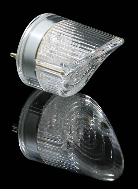 SHIN YO LED-Mini-Rücklicht NOSE, rund, Glas transparent