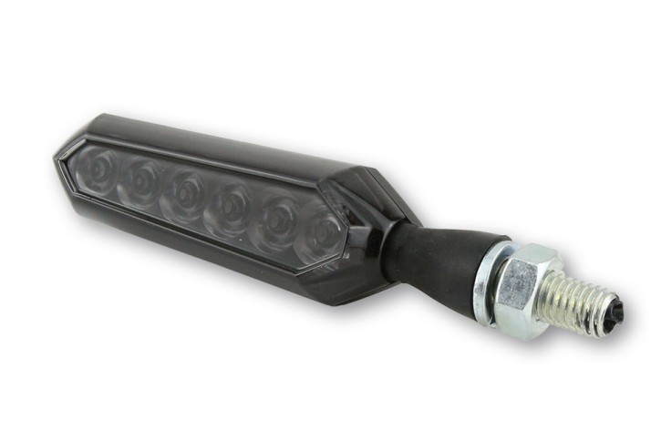 SHIN YO LED Sequenz-Blinker SORA, schwarz, getöntes Glas, E-geprüft
