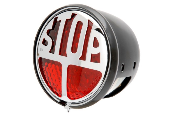 "STOP"-Tail light / lamp, Miller-Style, homologated