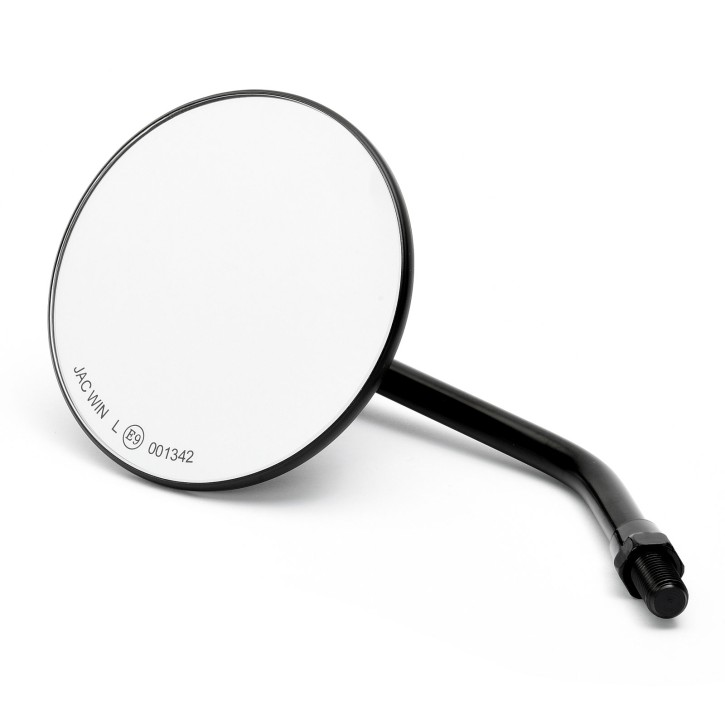 Custom Spiegel rund 4"/10cm schwarz mit E-Zulassung
