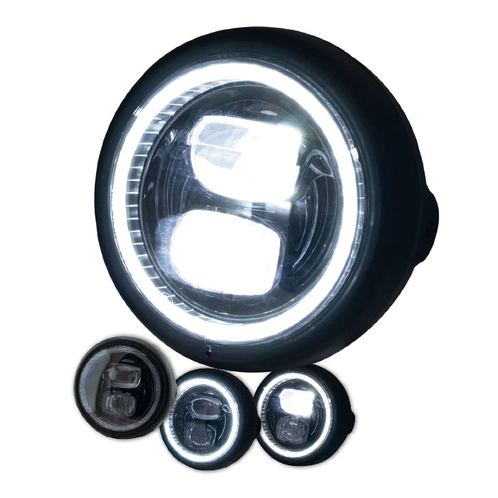 LED-Scheinwerfer Pearl 5-3/4 | schwarz matt