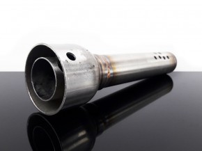2* SILENCER / exhaust system, Hattech "Gunball" 40mm, stainless steel, polished, "e"-marked, f. BMW R-models /5 /6 /7