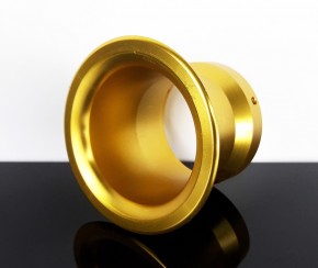 ANSAUGTRICHTER aus Aluminium, 50mm Anschlussweite, golden