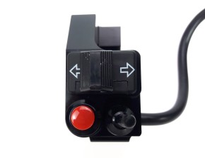 Complete mini alloy CNC switch cluster for 22 mm handlebars, black