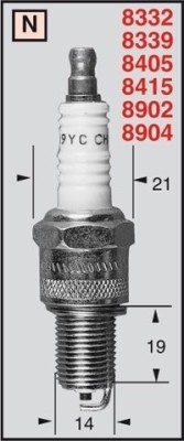 CHAMPION Spark plug RN12YC/OE042