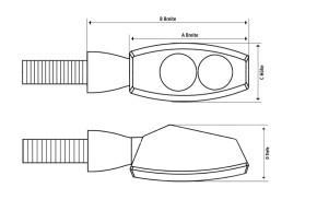 SHIN YO LED taillight/indicator SPARK, smoke lens