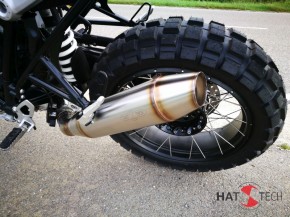 SILENCER "OYK" by HATTECH, stainles steel, with "EG-ABE" f. BMW RnineT