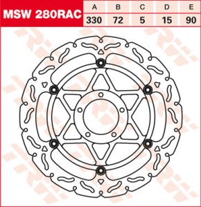 TRW Lucas Brake disc MSW280RAC, floating