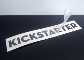 Kickstarter Logo TRANSFER, sticker, black