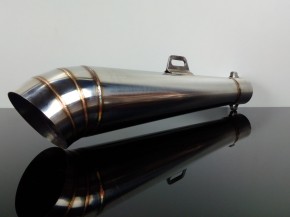 EXHAUST, Silencer GP Style, stainless steel