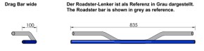 Zölliger LENKER "Drag Bar Wide" von LSL, 25,4 mm, verchromt, m. TÜV Teilegutachten