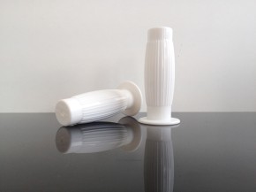 2 rubber GRIPS, Beston-style, KICKSTARTER edition, white