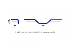 Flat Track Handlebar chrome from LSL