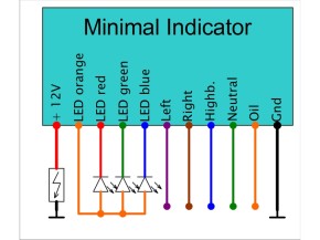 MINIMAL INDICATOR multifunctional-indicator-LED for up to four indications
