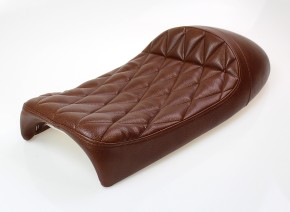 Cafe-RACER SEAT universal, brown with Diamond-Stitch