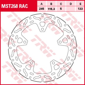 TRW Lucas Brake disc MST268RAC,fixed