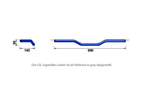 LSL Stahllenker LM1/BMW, silber