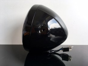 Scheinwerfer glänzend schwarz mit LED Standlichtring