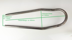 BÜGEL, Rahmenbügel, Loop, extra lang, Ø22mm (7/8")/200mm, universal