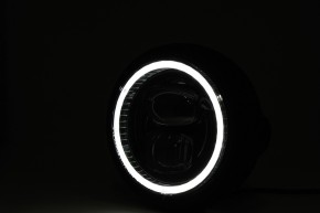 LED-SCHEINWERFER mit Standlichtring von HIGHSIDER, schwarz, E-gerüft