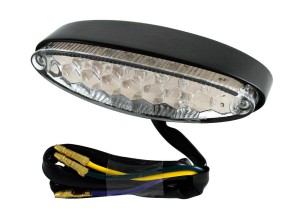SHIN YO LED-Mini-Rücklicht transparent, auf verstellbarem Halter, schwarz