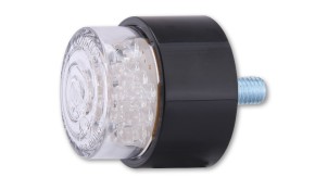 SHIN YO LED-Mini-Rücklicht BULLET, rund mit schwarzem Gehäuse
