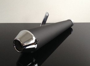 Megaphone - Exhaust in dull black, chromed cap