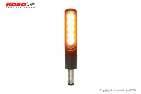 KOSO LED sequence-indicator ELECTRO, black, smoke lens