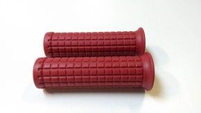 2 GRIPS, Custom- / Old-Style, bordeaux red, f. 22 mm handlebars