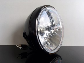 Scheinwerfer glänzend schwarz mit LED Standlichtring