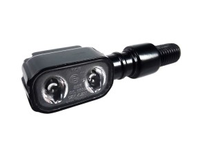 2 mini LED-INDICATORS, black, "e"-marked