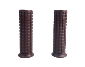 2 GRIPS, Custom- / Old-Style, dark brown, f. 1" handlebars