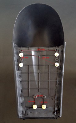 Cafe-Racer mini SEAT for MOPED, black