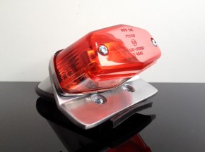 LUCAS-Style taillight + holder, small version, polished alloy