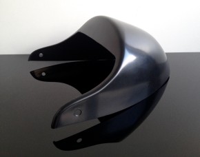 Cafe-Racer SEAT, SR 500, black leather, white stitching with cover