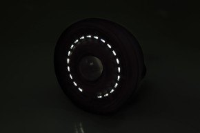 ellipsoid HEADLIGHT, high- and low beam, LED front position ring, "e"-marked