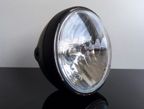 Scheinwerfer, matt schwarz, mit LED Standlichtring