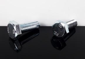 2 Scheinwerfer-BEFESTIGUNGSSCHRAUBEN, M10 x 1,25mm Feingewinde, Stahl, verzinkt