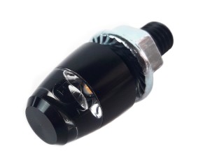 Power-LED-Blinker, MOTOGADGET, M-BLAZE-PIN, schwarz eloxiert, 1Stück