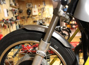 Small Cafe-Racer FENDER / mudguard, front wheel, steel raw
