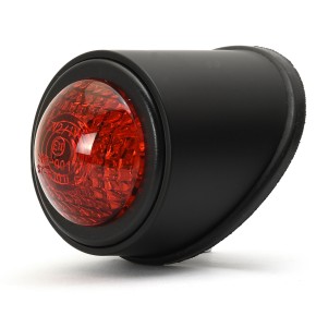 Single Tail Rücklicht LED Schwarz / Rot, ECE