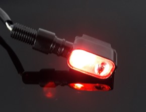 2 mini LED-INDICATORS, incl. backlight, black, "e"-marked
