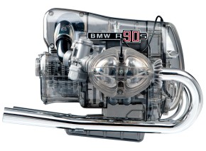 MODELL-BAUSATZ BMW R90S Boxer-Motor im Maßstab 1:2!