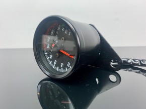 Small Speedometer, 60mm, black, 160km/h, 1,4k with control lights