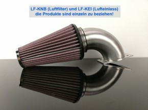 Ansaugrohr / Lufteinlass, BMW K-Serie K75 K100, Edelstahl f. K&N-Filter